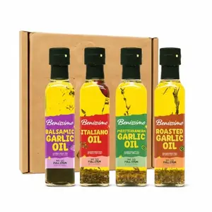 Set of four Benissimo herb infused cooking oils