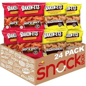 Baken-Ets Pork Rinds Variety Pack with Traditional and Hot N' Spicy flavors