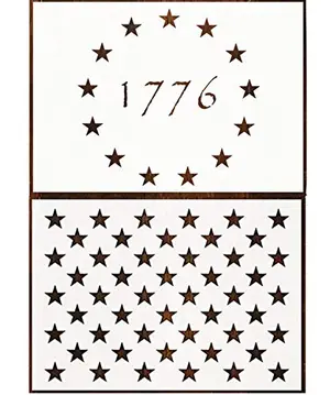 OBUY single 1776 stencil on mylar sheet