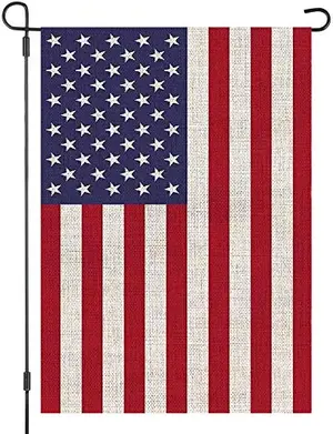 LOYOKI burlap double sided American garden flag