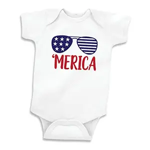 Bump and Beyond Designs infant bodysuit with patriotic design, perfect for a baby's first 4th of July