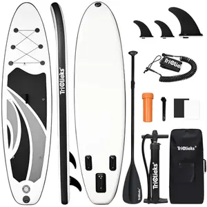 Triclicks style 10 stars and stripes inflatable paddle board on water