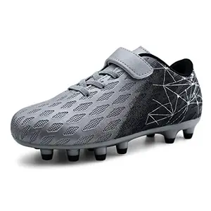 brooman youth soccer cleat with textured upper and Velcro strap