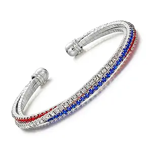 American flag rhinestone bracelet for flower girl