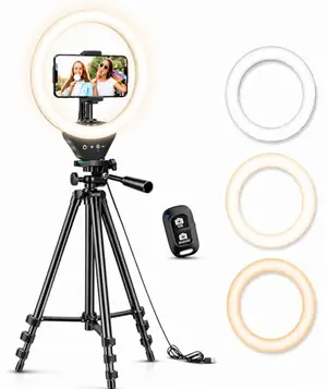 Sensyne ring light with tripod for video calls and content creation