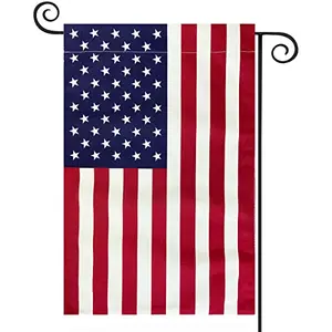 TOPFLAGS American Flag double sided garden flag on pole