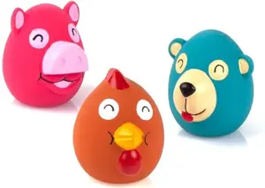 CHIWAVA 3 pack small latex squeaky toys for puppies