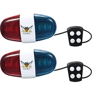 Boao bike police sound light with red and blue LEDs and horn button