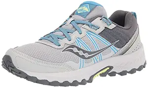 Saucony Women's Excursion TR14 trail running shoe in grey/blue/glade