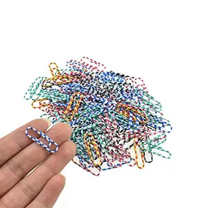 HAHIYO small striped paper clips in assorted colors, 1.1 inch