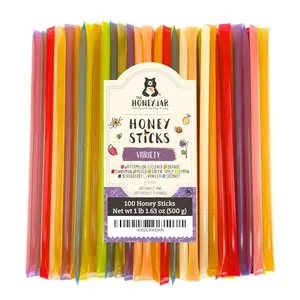 The Honey Jar variety pack of 100 honey sticks in assorted flavors