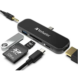Verbatim 6-in-1 USB C Hub with HDMI and SD card slots