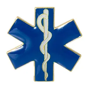 Small EMS star of life lapel pin for paramedic family member