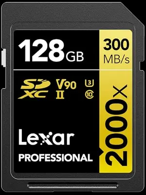 Lexar 128GB Professional 2000x SDXC memory card