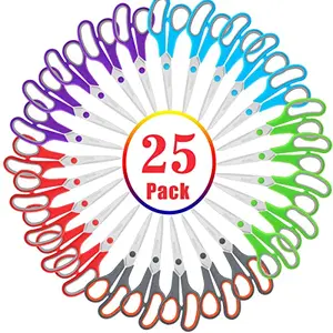 Niutop bulk set of 25 colorful scissors for crafts