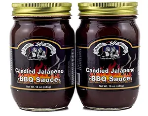 Amish Wedding Candied Jalapeno BBQ Sauce bottles