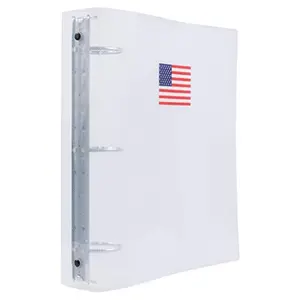 JAM PAPER American Flag Clear 3 Ring Binder