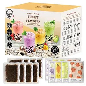 Moriyama Teahouse Bubble Tea Kit with assorted fruit flavor sachets