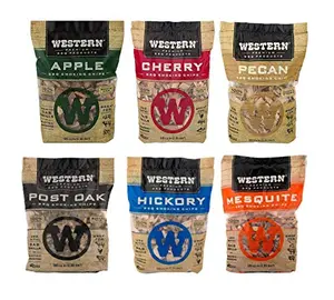 Western wood smoking chip variety pack of 6 including pecan and post oak