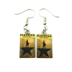 Hamilton musical inspired stud earrings with star design in gift box