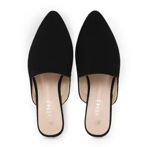 MUSSHOE Pointed Toe Mule Flats - Lightweight Office Mules