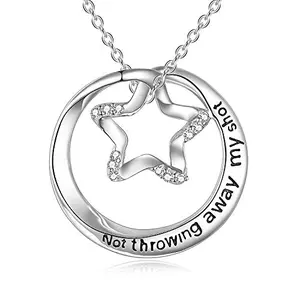 Sterling silver Hamilton not throwing away my shot necklace on chain with delicate pendant