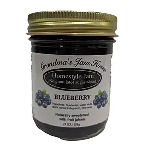 Grandma's Jam House Blueberry Jam glass jar