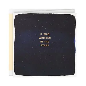Hallmark Signature anniversary card with night sky design and gold foil lettering