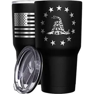 We The People Holsters tumbler combining Betsy Ross flag and Gadsden flag designs, 30oz