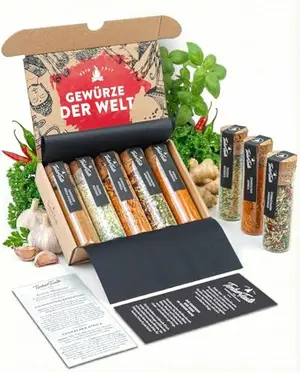 Timber Taste world spice blends in a gift box