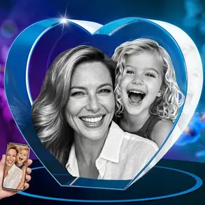 ArtPix 3D heart-shaped crystal with custom photo engraving