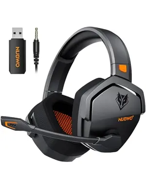 NUBWO wireless gaming headset in orange