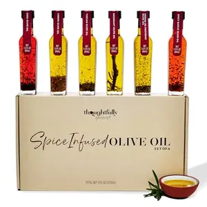 Box of Thoughtfully Gourmet Spice Infused Olive Oil set with 6 bottles