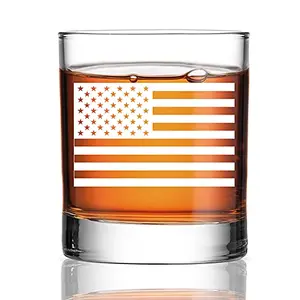 Perfectinsoy American flag whiskey glass 11oz