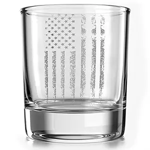 Old Southern Brass Distressed American flag whiskey glass