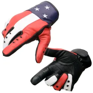 Milwaukee Leather Stars and Stripes Leather Gloves