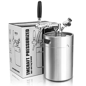 TMCRAFT 170oz pressurized stainless steel mini keg with tap