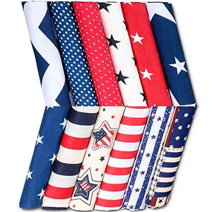 Tatuo patriotic cotton fat quarters bundle with stars and stripes