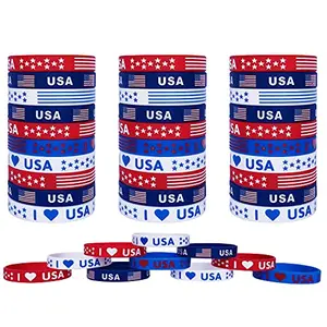 JAKADYUKS American flag silicone bracelets in four designs