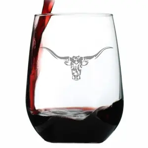 Bevvee longhorn stemless wine glass
