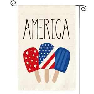 AVOIN colorlife popsicle patriotic garden flag with star spangled frozen treats