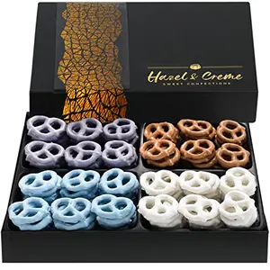 Hazel & Creme yogurt pretzel gift box with four flavors