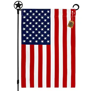 Salt and Palms American 4th of July garden flag, double-sided, fade resistant stars and stripes