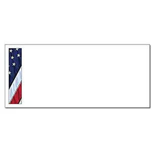Flag border #10 business envelopes for patriotic correspondence