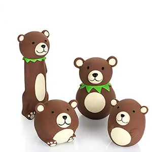 CHIWAVA 4 pack latex squeaky bear toys for puppies