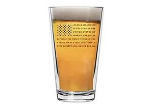 Pledge of Allegiance pint glass