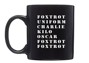 Rogue River Tactical funny military alphabet Foxtrot OFF mug
