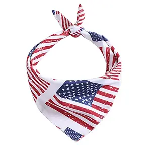 BinaryABC dog bandana with all-over stars and stripes print in vibrant colors