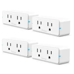 Govee Dual Smart Plug 4-pack in white, compact 2-in-1 design with two outlets