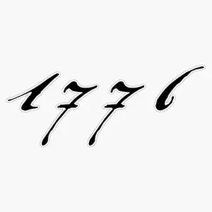 Large 1776 vinyl decal by BZ Trading in red